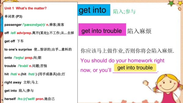人教版八下Unit 1 What's the matter? SectionA词汇精讲课件