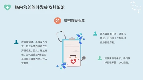 彩色水彩简约插画肠内营养的护理企业培训PPT全民营养周