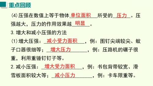 人教版（2024）物理八年级下册第九章 压强单元复习 课件（52张PPT)