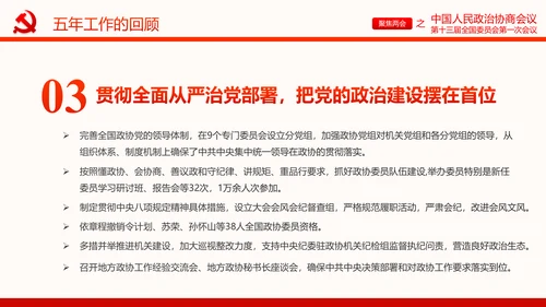 聚焦两会政协常委会工作报告PPT