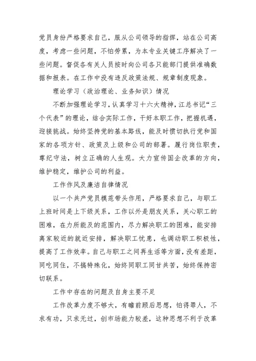 公司负责人述职报告