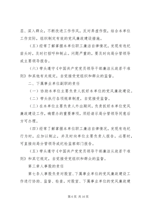 人力资源和社会保障局党风廉政建设制度1.docx