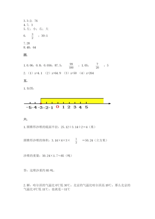 人教版六年级数学小升初试卷及答案（典优）.docx