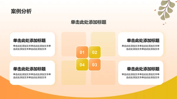 橙色小清新论文答辩PPT模板