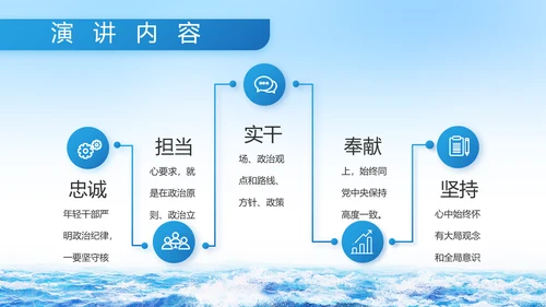 蓝色大气中国海军军事部队PPT