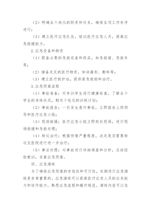 军训医疗应急预案.docx