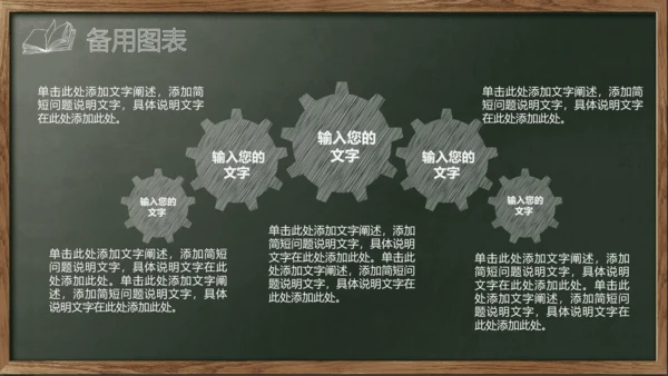 开始上课教师粉笔说课教学黑板PPT模板