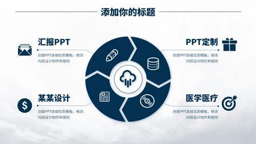 深蓝色医学医疗生物基因PPT模板