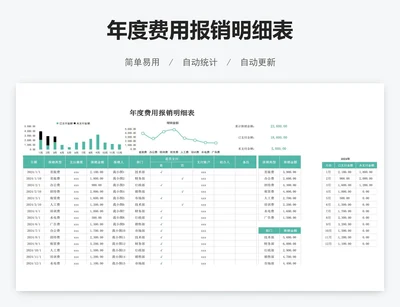 年度费用报销明细表