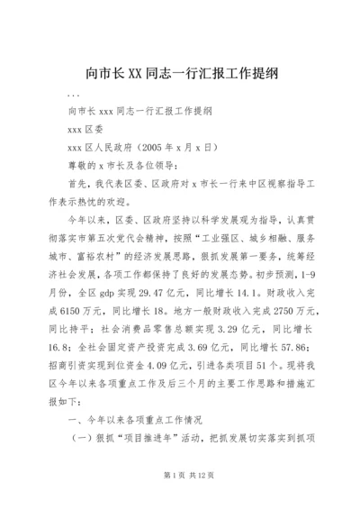 向市长XX同志一行汇报工作提纲 (4).docx