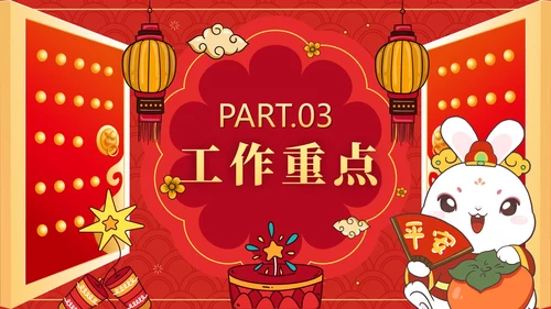 红色国风喜庆国潮开门红新年动员汇报会PPT模板