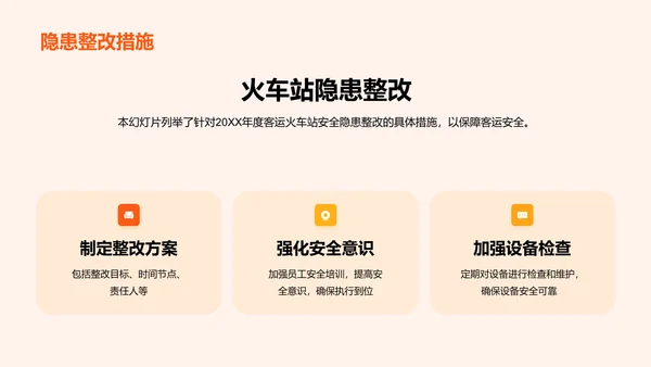 橙色商务现代客流运输安全工作总结PPT模板