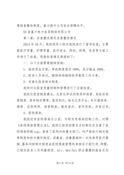 企业自查整改情况.docx