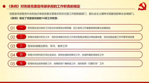 学习解读中国共产党宣传工作条例PPT模板