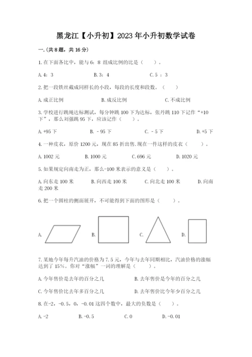 黑龙江【小升初】2023年小升初数学试卷（培优）.docx