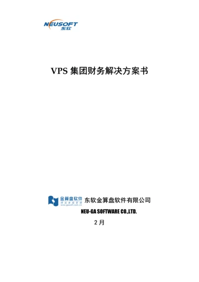 VPS集团财务解决专题方案书TEMP.docx