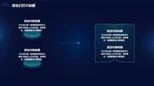 深蓝科技风工作总结汇报通用PPT模板
