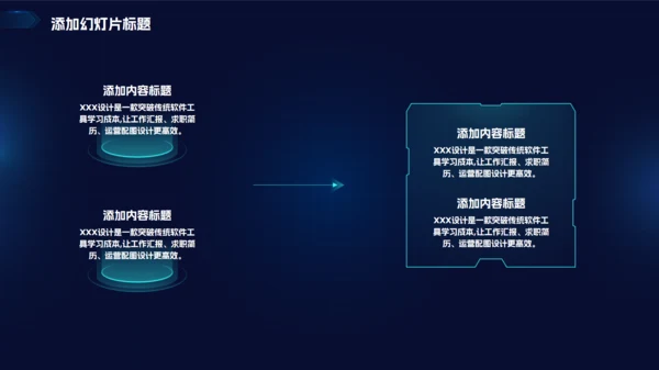 深蓝科技风工作总结汇报通用PPT模板