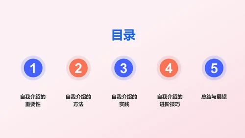 蓝色插画自我介绍PPT模板
