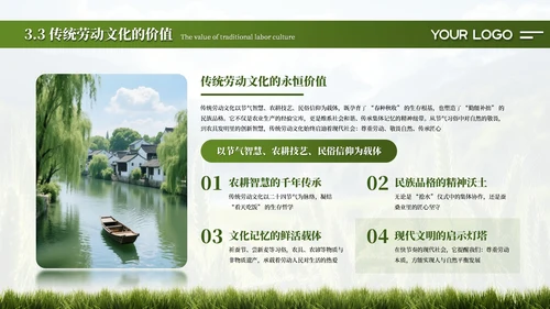 绿色简约创意中国传统二十四节气之小满课件PPT模板