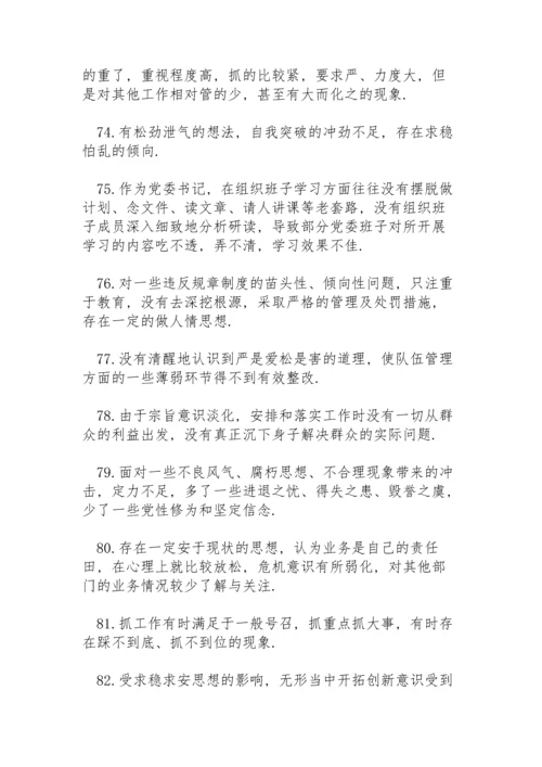 政府班子民主生活会批评意见.docx