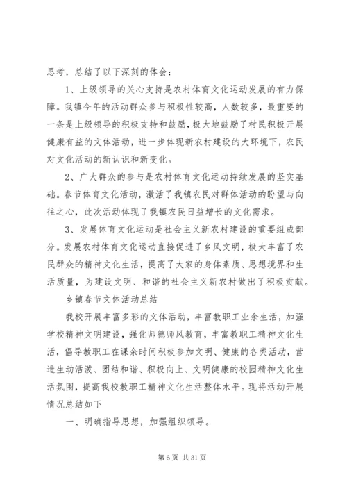 乡镇春节活动总结范例精选.docx