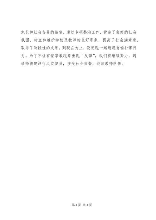 小学治理有偿补课自查报告.docx