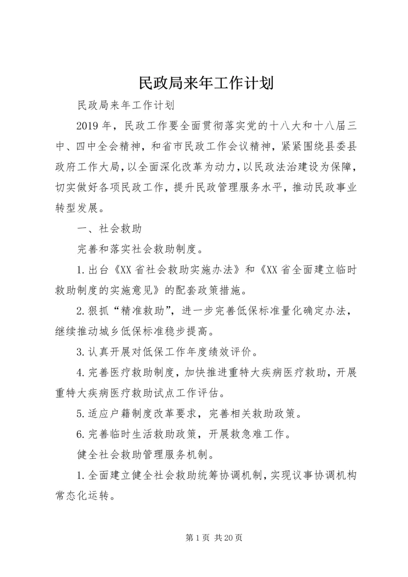 民政局来年工作计划 (2).docx