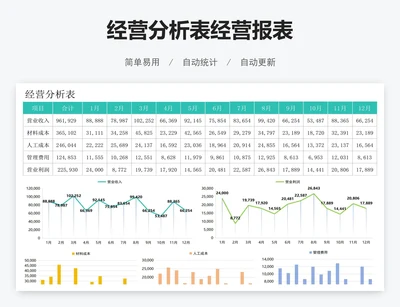 经营分析表经营报表