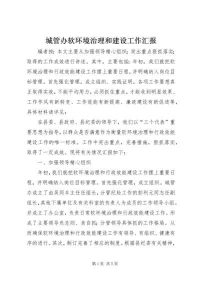 城管办软环境治理和建设工作汇报.docx