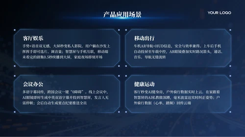 蓝色科技风智能生产智造汇报模板