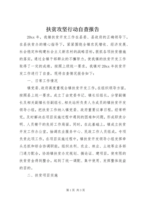 扶贫攻坚行动自查报告.docx