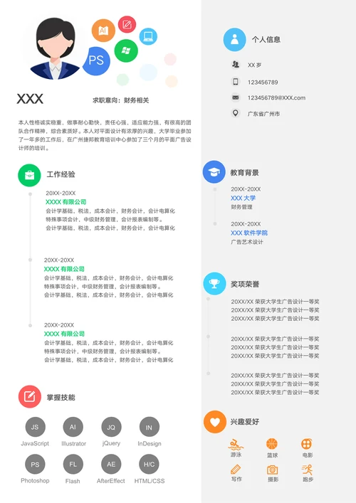 财务相关-简历
