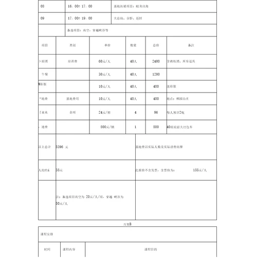 管理部拓展训练策划书