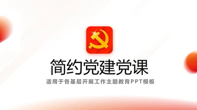 红色简约大气党建党课党支部工作总结动态PPT