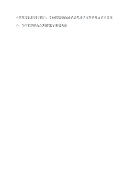学校巡察整改班子剖析材料