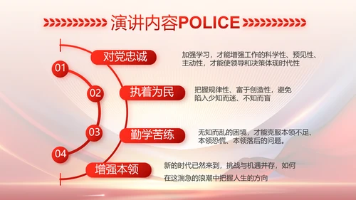 红色大气公安警察工作总结汇报PPT
