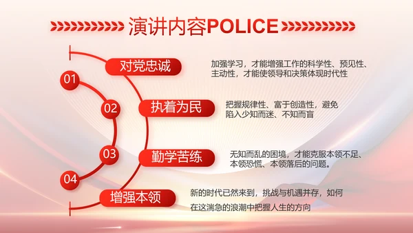 红色大气公安警察工作总结汇报PPT
