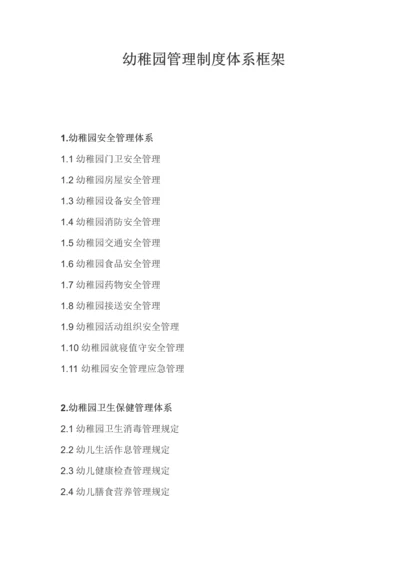 幼儿园管理制度体系框架.docx