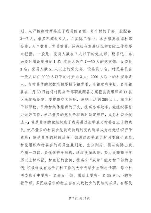 县村级组织换届选举工作会议讲话.docx