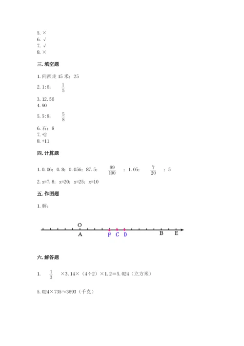 沪教版数学六年级下册期末检测试题及答案【名师系列】.docx