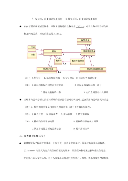 2023年需求分析师笔试题有参考答案.docx