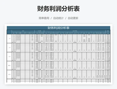 财务利润分析表