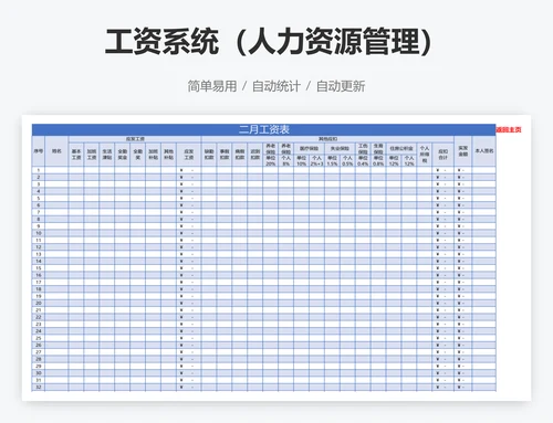 工资系统（人力资源管理）