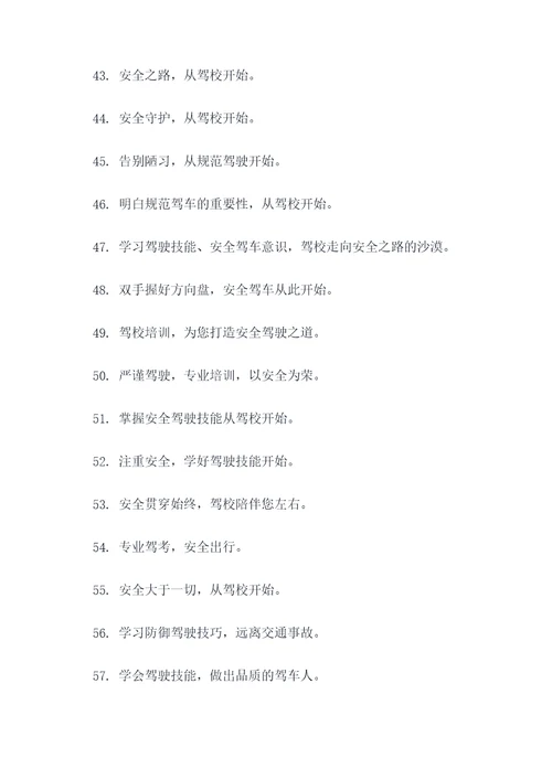 整治驾校宣传标语