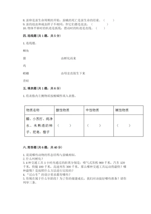 教科版科学三年级下册期末测试卷精品【预热题】.docx