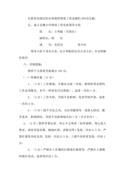 小学绩效考核实施方案.docx