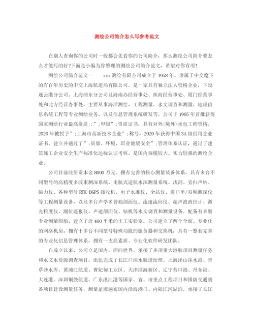 精编之测绘公司简介怎么写参考范文.docx