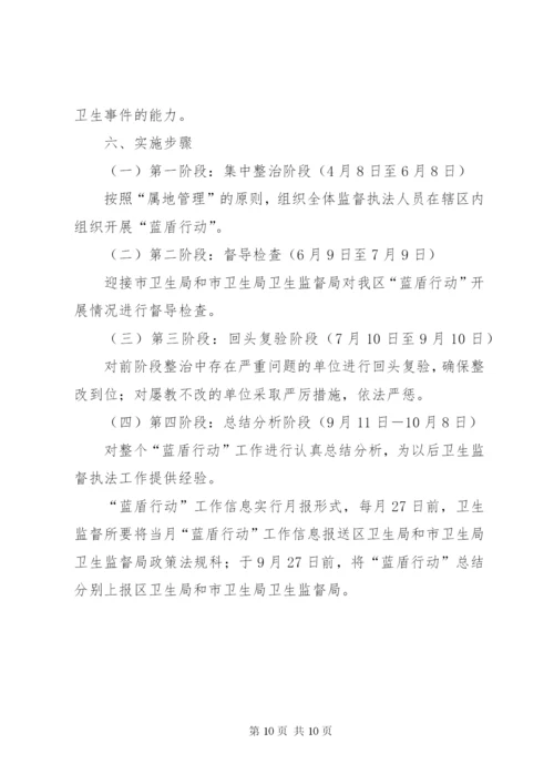 卫生局蓝盾行动工作方案.docx