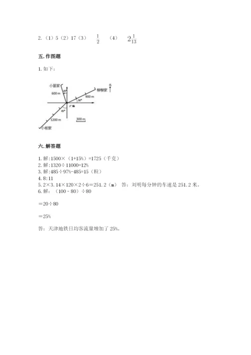 2022人教版六年级上册数学期末测试卷含完整答案【易错题】.docx